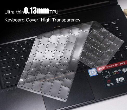 Keyboard Cover Compatible with 2024 MacBook Pro 13 inch M2 A2338 2024 2023-2020 M2 M1 A2338 A2289 A2251 & MacBook Pro 16 inch A2141 2020 2019 Touch Bar & Touch ID Keyboard Protector Skin Cover, Clear in Saudi Arabia