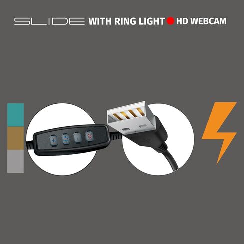 1080P Webcam & Ring Light with Stand, Streaming PC Camera with Microphone in Saudi Arabia