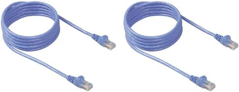 Belkin RJ45 CAT 5e Snagless Molded Patch Cable (3 Feet, Blue) (Pack of 2) in Saudi Arabia