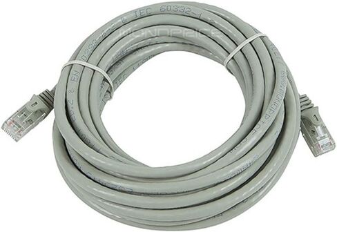 كابل تصحيح Monoprice Flexboot Cat6 Ethernet - سلك إنترنت الشبكة - RJ45، مجدول، 550 ميجا هرتز، UTP، سلك نحاسي عاري نقي، 24AWG، 5 قدم، أسود in Kuwait