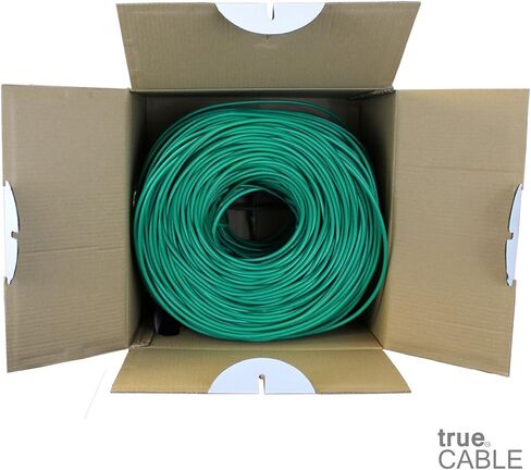 TRUE CABLE Cat6 Riser (CMR)، 1000 قدم، أزرق، 23AWG 4 أزواج من النحاس الصلب العاري، 550 ميجاهرتز، مدرج في قائمة ETL، زوج ملتوي غير محمي (UTP)، كابل إيثرنت بالجملة in Kuwait