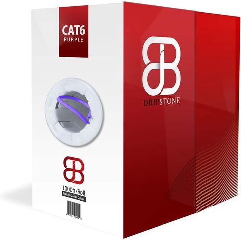 Dripstone 600004 Cat6 Utp Cable Solid 23AWG/Lan Network Ethernet Rj45 Wire - 1000 قدم (304.8 متر) - أبيض in Kuwait