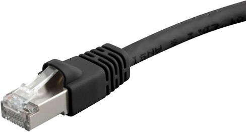 Monoprice Cat6A Ethernet Patch Cable - Network Internet Cord - RJ45, 550Mhz, STP, Pure Bare Copper Wire, 10G, 26AWG, 3ft, Gray in Saudi Arabia