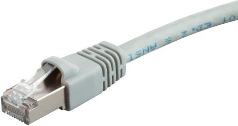Monoprice Cat6A Ethernet Patch Cable - Network Internet Cord - RJ45, 550Mhz, STP, Pure Bare Copper Wire, 10G, 26AWG, 3ft, Gray in Saudi Arabia