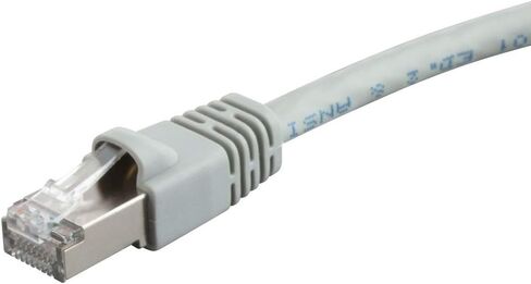 Monoprice Cat6A Ethernet Patch Cable - Network Internet Cord - RJ45, 550Mhz, STP, Pure Bare Copper Wire, 10G, 26AWG, 3ft, Gray in Saudi Arabia