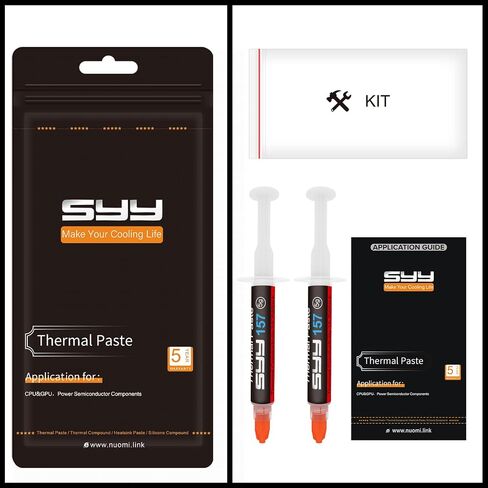 Thermal Paste, SYY 2 Grams CPU Paste Thermal | Carbon Formula; Fast Heat Transfer; CPU/GPU Compatible; Easy Application; Reliable Cooling in Kuwait