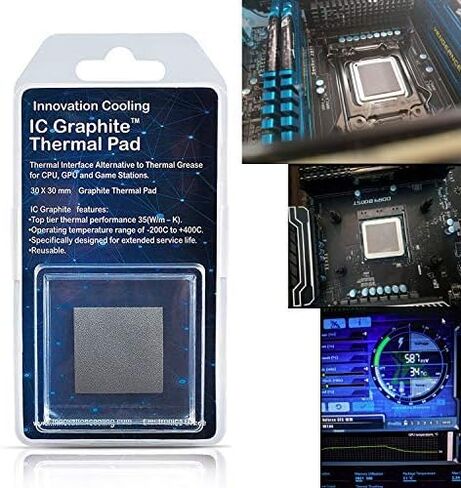 Graphite Thermal Pad – Permanent Replacement for Thermal Paste/Grease (30 X 30 mm) in Kuwait