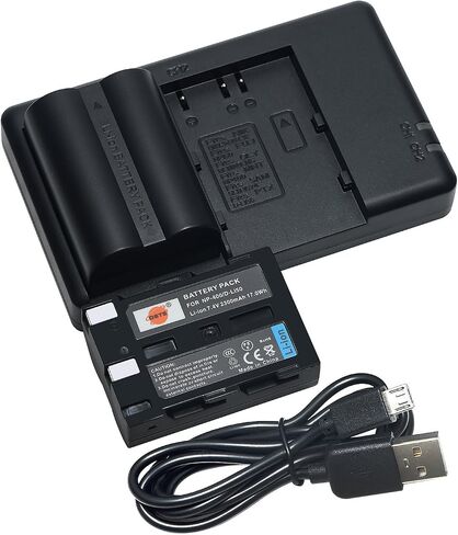استبدال DSTE لبطارية 2x NP-400 + شاحن بطارية مزدوج سريع مع كابل USB صغير متوافق مع Konica Minolta A-5 A-7 Digital Dimage A1 A2 Dynax 5D 7D Maxxum 5d 7d متوافق مع كاميرا Pentax D-LI50 in Saudi Arabia