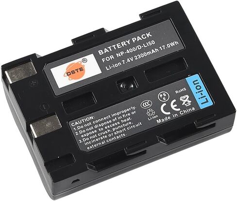 استبدال DSTE لبطارية 2x NP-400 + شاحن بطارية مزدوج سريع مع كابل USB صغير متوافق مع Konica Minolta A-5 A-7 Digital Dimage A1 A2 Dynax 5D 7D Maxxum 5d 7d متوافق مع كاميرا Pentax D-LI50 in Saudi Arabia