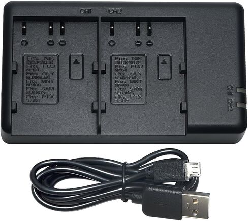 استبدال DSTE لبطارية 2x NP-400 + شاحن بطارية مزدوج سريع مع كابل USB صغير متوافق مع Konica Minolta A-5 A-7 Digital Dimage A1 A2 Dynax 5D 7D Maxxum 5d 7d متوافق مع كاميرا Pentax D-LI50 in Saudi Arabia