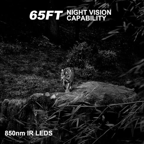 KJK 2 Pack Trail Cameras 24MP 1080P، بطاقة SD 32G وبطاريات 8AA، كاميرا ألعاب مع حركة رؤية ليلية نشطة مقاومة للماء IP66 0.2s وقت التشغيل مع كاميرا بزاوية واسعة 120 درجة لمراقبة الحياة البرية in Kuwait