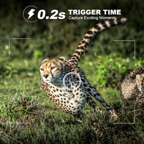 KJK 2 Pack Trail Cameras 24MP 1080P، بطاقة SD 32G وبطاريات 8AA، كاميرا ألعاب مع حركة رؤية ليلية نشطة مقاومة للماء IP66 0.2s وقت التشغيل مع كاميرا بزاوية واسعة 120 درجة لمراقبة الحياة البرية in Kuwait