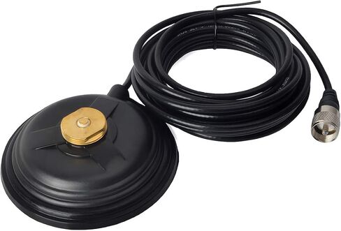 HYS TC-110NMO CB/VHF/UHF/HF Ham Radio Antenna Magnet Mount NMO Connection Style W/5M(16.4ft) RG58 Coaxial Cable PL-259 Plug in Saudi Arabia