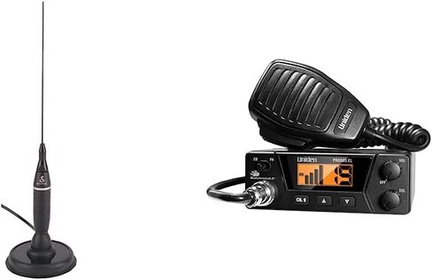 Cobra HGA 1500 Hga1500 36 Inch Magnetic Mount CB Antenna Heavy Duty Magnet & Uniden PRO505XL 40-Channel CB Radio. Pro-Series, Compact Design. Public Address (PA) Function in Kuwait
