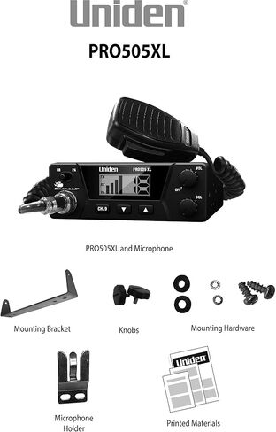 Cobra HGA 1500 Hga1500 36 Inch Magnetic Mount CB Antenna Heavy Duty Magnet & Uniden PRO505XL 40-Channel CB Radio. Pro-Series, Compact Design. Public Address (PA) Function in Kuwait