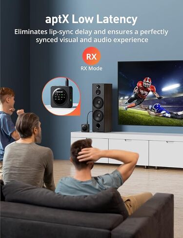 جهاز إرسال بلوتوث 5.0 للتلفزيون / الكمبيوتر الشخصي ، محول وقت قصير Evatronic AptX مع 3.5 مم RCA لنظام ستيريو للسيارة / المنزل ، زوج مع 2 جهازين ، وقت عمل بحد أقصى 22 ساعة في شحن واحد in Kuwait