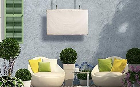 Outdoor TV Cover 58 to 60 inches with Bottom Cover, Waterproof Thick Fabric, Weatherproof Outdoor TV Enclosure for Outside TV, Beige in Kuwait