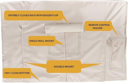 Outdoor TV Cover 58 to 60 inches with Bottom Cover, Waterproof Thick Fabric, Weatherproof Outdoor TV Enclosure for Outside TV, Beige in Kuwait