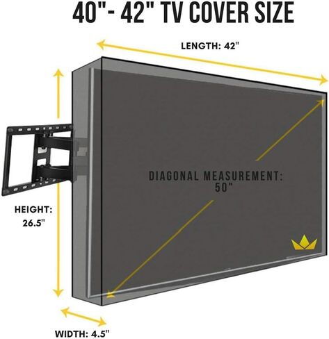 Outdoor TV Cover 58 to 60 inches with Bottom Cover, Waterproof Thick Fabric, Weatherproof Outdoor TV Enclosure for Outside TV, Beige in Kuwait