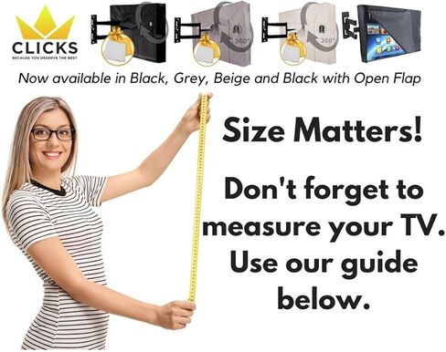 Outdoor TV Cover 58 to 60 inches with Bottom Cover, Waterproof Thick Fabric, Weatherproof Outdoor TV Enclosure for Outside TV, Beige in Kuwait