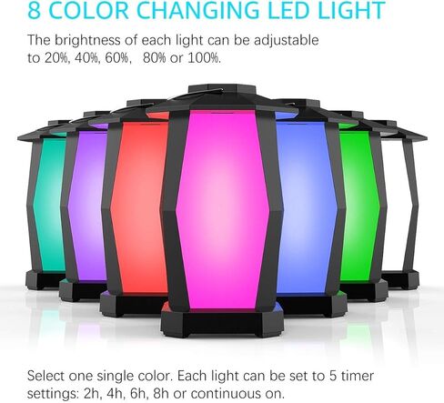 Olafus Outdoor Speaker Bluetooth 2 Pack, 50W Wireless Speakers, IPX5 Waterproof Lantern Speaker with RGB or White Lights, 20H Playtime, Up to 200 Speakers Synch for Pool Patio Garden Backyard Camping in Kuwait