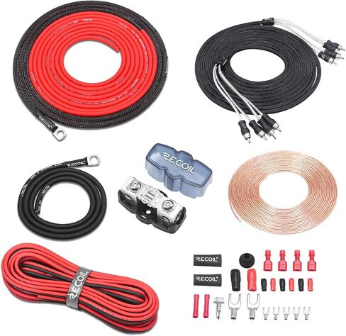 RECOIL PCK84 صحيح 8 مقياس 99.99٪ نحاس خالي من الأكسجين كامل 4 قنوات مكبر للصوت مجموعات الأسلاك in Saudi Arabia