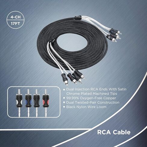 RECOIL PCK84 صحيح 8 مقياس 99.99٪ نحاس خالي من الأكسجين كامل 4 قنوات مكبر للصوت مجموعات الأسلاك in Saudi Arabia