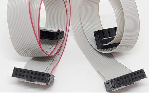 Connectors Pro Pc Accessories 8 Inces 20cm Length 2x4 8P IDC 4-Pack Silver Flat Ribbon Cable with Black 2.54mm FC Dual Row Female to Female Connectors (8P-20cm-4PK) in Kuwait