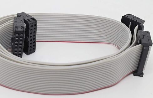 Connectors Pro Pc Accessories 8 Inces 20cm Length 2x4 8P IDC 4-Pack Silver Flat Ribbon Cable with Black 2.54mm FC Dual Row Female to Female Connectors (8P-20cm-4PK) in Kuwait