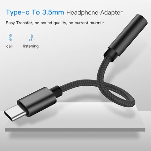 محول سماعة الرأس PADCR USB C، محول صوت سماعة الرأس USB-C إلى مقبس 3.5 مم، عالمي in Saudi Arabia
