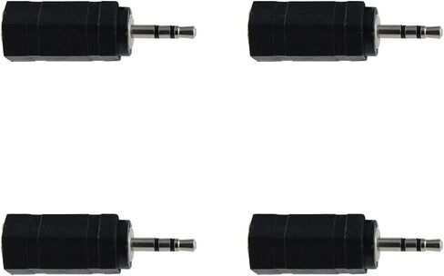 Maxmoral 4pcs 3.5mm Mono to Stereo Adapter 3.5mm Mono Male Plug to 3.5mm TRS Stereo Female Jack for Radio, Headphone in Saudi Arabia