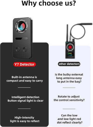 YVOER Hidden Camera Detectors,Hidden Devices Detector,Infrared Camera Sweeper,Camera Detector,Spy Camera Detector,Bug Detector, Spy Detector,Hidden Camera Finder,for Magnetic GPS,Hotel,Car,Home in Saudi Arabia