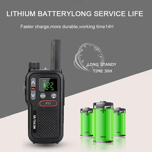 Retevis RB18 Walkie Talkies Rechargeable,Outdoor 2 Way Radios for Adults, NOAA Weather Alert Flashlight Dual PTT VOX,Portable Two Way Radios for Hiking Camping Hunting(1 Pack) in Saudi Arabia