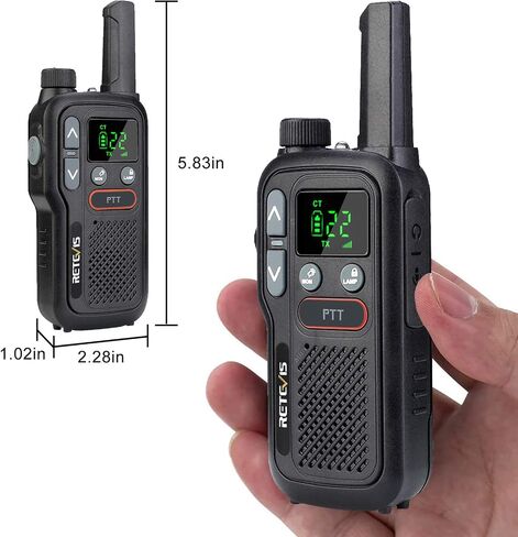 Retevis RB18 Walkie Talkies Rechargeable,Outdoor 2 Way Radios for Adults, NOAA Weather Alert Flashlight Dual PTT VOX,Portable Two Way Radios for Hiking Camping Hunting(1 Pack) in Saudi Arabia