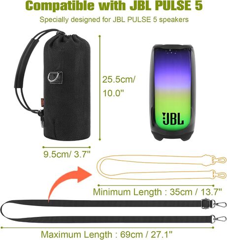 Desing Wish Speaker Carrying Case Bag Compatible with JBL Pulse 5 - Portable Bluetooth Speaker, Anti Scratch Speaker Protector Case Travel Speaker Pouch for Pulse5 in Saudi Arabia