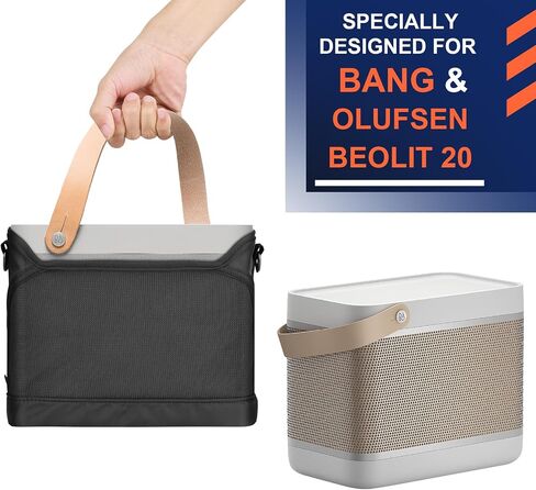 غطاء حقيبة حمل للسفر من TXEsign لجهاز Bang & Olufsen Beolit ​​20 مكبر صوت بلوتوث لاسلكي محمول، حقيبة شبكية حقيبة حمل متوافقة مع حقيبة تخزين Bang & Olufsen Beolit ​​20 in Kuwait