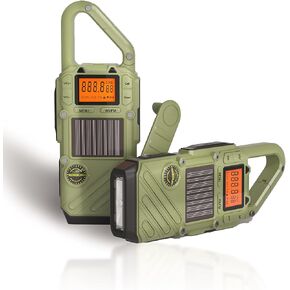 Rechargeable Emergency Radios Walkie Talkies for Adults with FM/NOAA, Weather Alerts, LED Flashlight, and Solar Hand Crank - Long Range 2 Way Radios with USB Charging and SOS Alarm in Saudi Arabia