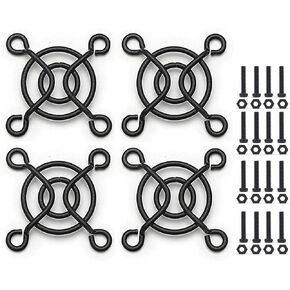 Easycargo 4pcs 35mm Black Fan Grill/Guard with Screws + Nuts (4 Pack) in Saudi Arabia
