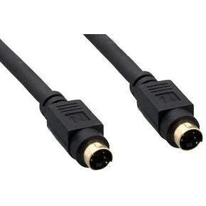 Kentek 6 Feet Ft S-Video Mini Din 4 MDIN4 Gold Plated 4 Pin Male to Male M/M Cable Cord Connector for Camcorders Satellite DVD PC TV in Saudi Arabia