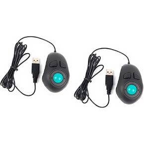 Mobestech Portable Mini 4D Trackball USB Wired Handheld Ergonomic with Thumb- Scroll for Laptop and Desktop Computer in Saudi Arabia