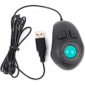 SOLUSTRE Mice Mouses Trackball, Trackball Mice with Handheld 4D Wire Mini USB Wired Trackball Mouse for PC Laptop Windows in Kuwait