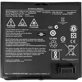 300769-003 استبدال البطارية لنظام الموسيقى الرقمي المحمول Bose Sounddock SoundLink Air Series 300769-001 300769-004 300769-002 300770-001 4ICR19/66 16.8V 32Wh 2200mAh in Kuwait