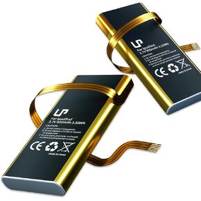 بطارية لجهاز Apple iPod Video/Classic الجيل الخامس بسعة 30 جيجابايت، بطارية بديلة LP 2-Pack 900mAh لجهاز iPod G5 متوافقة مع 616-0227، 616-0229، 616-0230، 616-0392، 616-0412، EC008، EC008-1، EC008 -2 in Kuwait