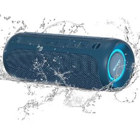 SOWO Bluetooth Speaker Wireless, IPX7 Waterproof Portable Speaker Outdoor | 25W Loud Stereo, Bassboom Tech, TWS Pairing, 16H Playtime, Built-in Mic, All-Day Music for Camping Beach Pool and Home, Black in Saudi Arabia