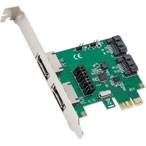 Syba SD-PEX40100 2 Port SATA III or 2 Port eSATA IIPCIe 2.0 x1 بطاقة التحكم in Kuwait