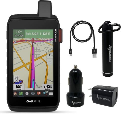 Wearable4U - Garmin Montana 700 Rugged GPS Touchscreen Navigator with Included Ultimate E-Bank Bundle in Saudi Arabia