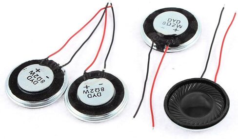 uxcell a15080600ux0275 Metal Shell Round Internal Magnet Speaker 2W 8 Ohm (Pack of 4) in Saudi Arabia