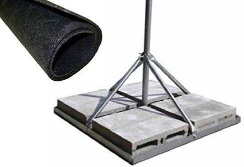 ROHN FRM238SP5 Non-Penetrating Roof Mount Bundle - 2.38" x 0.154" Wall x 60" Galvanized Mast + Rohn FRMMAT Roof Mat in Kuwait