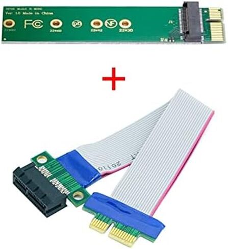 محول Cablecc NGFF M-Key NVME M.2 SSD إلى PCI-E Express 3.0 16x X4 بدون حامل أسود in Saudi Arabia