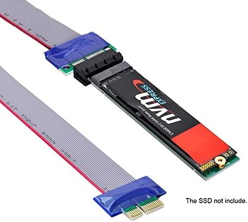 محول Cablecc NGFF M-Key NVME M.2 SSD إلى PCI-E Express 3.0 16x X4 بدون حامل أسود in Saudi Arabia